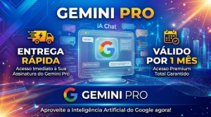 Gemini Enterprise - A Ia Mais Poderosa Do Google (1 Mês) - Assinaturas e Premium