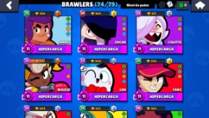 33K + Mortis Robo E Corvo Fenix - Varios Bonecos Classe 30+ - Brawl Stars