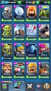 Conta LVL12 3 Cartas lvl Max todas lendárias 4600 troféus - Clash Royale
