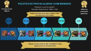 Pacotes de Pratas Albion|10M|  - Albion Online