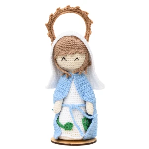 Nossa Senhora das Graças Grande em Amigurumi - Artesanato e Personalizados