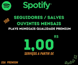 Spotify Seguidores / Ouvintes Mensais / Salves - Elite: Alc - Redes Sociais