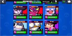 Conta brawl stars com 37 brawlers e 18 level 9