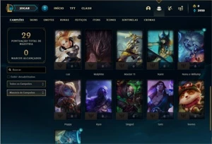 Conta ferro 1 com 26 Champs e 3 Skins + 2 Fragmentos de skin - League of Legends LOL