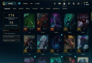 Conta ouro 4 com 65 Champs e 60 Skins + 8 Cromas - League of Legends LOL