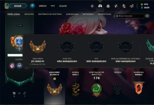 Conta ouro 4 com 65 Champs e 60 Skins + 8 Cromas - League of Legends LOL