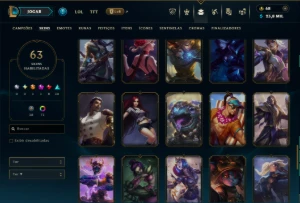 Platina 2 com 85 Champ e 63 Skins ( MAIN ADC ) +8 Vitoriosas - League of Legends LOL