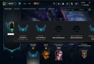 Platina 2 com 85 Champ e 63 Skins ( MAIN ADC ) +8 Vitoriosas - League of Legends LOL