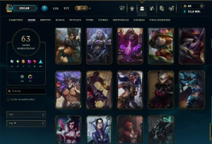 Platina 2 com 85 Champ e 63 Skins ( MAIN ADC ) +8 Vitoriosas - League of Legends LOL