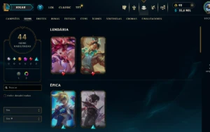 [Entrega Automática] Conta Lol Platina, 35K Ea, 44 Skins - League of Legends
