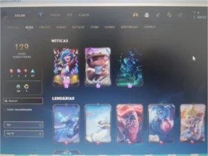 Conta LOL lv 330+ todos personagens 130 skins sem md10 - League of Legends