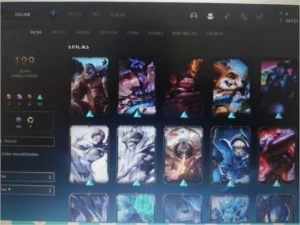 Conta LOL lv 330+ todos personagens 130 skins sem md10 - League of Legends