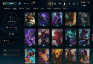 Bronze 3 com 130 champs e 75 Skins + 4 Fragmentos - League of Legends LOL