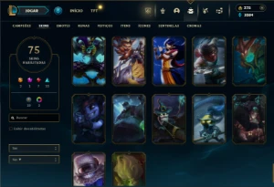 Bronze 3 com 130 champs e 75 Skins + 4 Fragmentos - League of Legends LOL