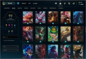 CONTA GOLD III -- 92 SKINS -- S7 - League of Legends LOL