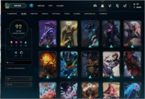 CONTA GOLD III -- 92 SKINS -- S7 - League of Legends LOL
