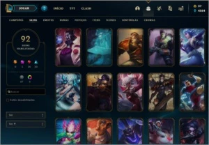 CONTA GOLD III -- 92 SKINS -- S7 - League of Legends LOL