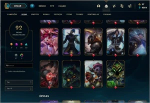 CONTA GOLD III -- 92 SKINS -- S7 - League of Legends LOL