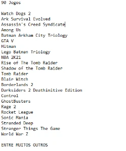 Conta Epic Games 90 Jogos (Gta V, Assassins Creed, Wd2...)