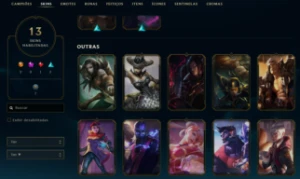 Conta League of Legends Full Acesso - 78 Champs e 13 Skins LOL