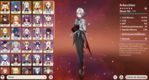 6 cinco estrelas + 60 Destinos + Garantido | AR 55 - Genshin Impact