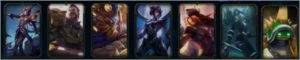 Conta todos os campeões skins rara king rammus kayle juiza - League of Legends LOL
