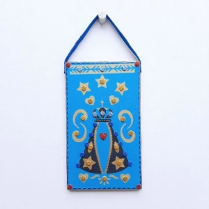 Quadro Padroeira N. S. Aparecida P - Artesanato e Personalizados