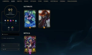 Conta League of Legends Full Acesso - 135 Champs e 92 Skins LOL