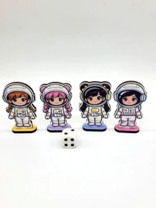 Tabuleiro Astronauta Menina em MDF com Caixa MDF - Artesanato e Personalizados