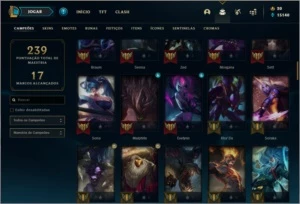 Conta DIAMANTE 4 (ex D1), com 44 skins e 94 champs - League of Legends LOL