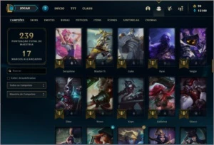 Conta DIAMANTE 4 (ex D1), com 44 skins e 94 champs - League of Legends LOL