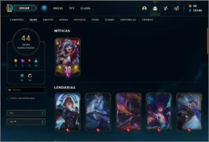 Conta DIAMANTE 4 (ex D1), com 44 skins e 94 champs - League of Legends LOL