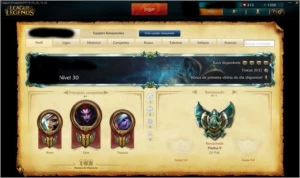 Conta Platina Season 5 e atual! 72 champs, 15 skins e 11pags - League of Legends LOL