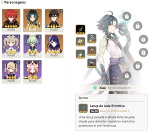 CONTA GENSHIN AR55 3 ARMAS 5⭐(2 DE ASSINATURA)+10 LENDARIOS - Grand Fantasia GF