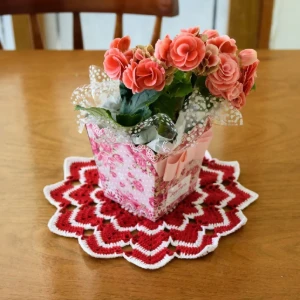 Kit toalhinha bicolor de natal em crochê - Artesanato e Personalizados