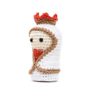 Mini Nossa Senhora de Fátima em amigurumi - Artesanato e Personalizados