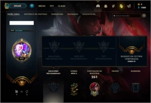 Conta unranked com 72 champs e 29 skins - League of Legends LOL