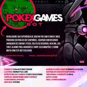 Bot PokeXGames - CAVEBOT/FISHING/CAUGHT/COLETA PXG