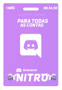 Discord Nitro Gaming 1 Mês + 2 Impulsos PARA TODAS AS CONTAS