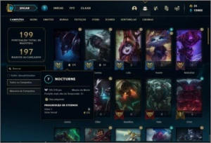 Conta platina 4 com 48 skins e 75 champs ( MAIN SUPORTE ) - League of Legends LOL