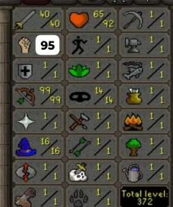 Vendendo pure 95 str 99 ranged - Runescape RS