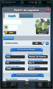 Arena 10 Com 8 lendarias - Clash Royale