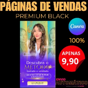 Página De Vendas Black Premium - 100% Editáveis Pelo Canva - Outros