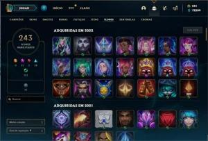 CONTA MESTRE - 164 SKINS - TODOS OS CAMPEÕES - League of Legends LOL