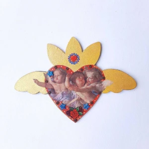 Enfeite de Parede Anjinhos Barrocod - Artesanato e Personalizados