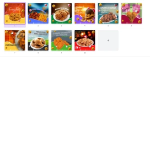 Pack Canva Frango Frito - 10 Artes Editáveis - Serviços Digitais