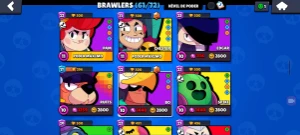 Conta Brawl Stars com vários personagens e Skins.