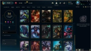 Conta League of Legends Lv166 36 skins 99 champs LOL