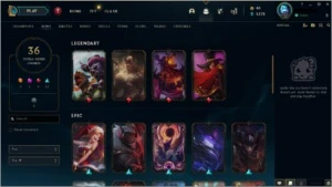 Conta League of Legends Lv166 36 skins 99 champs LOL