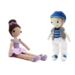 Kit bonecos Jonathan e bailarina em amigurumi - Artesanato e Personalizados